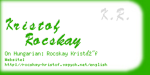 kristof rocskay business card